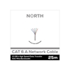 NORTH Nettikaapeli Cat6A UTP, 25m, kontaktiton, valkoinen