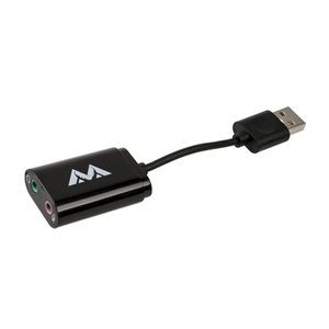 Antlion Audio USB Sound Card, ulkoinen USB-äänikortti, musta
