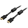 Deltaco HDMI-kaapeli, HDMI High speed with Ethernet, 19-pin uros - uros, 1080i, 15m, musta