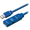 Deltaco Aktiivinen USB 3.0-jatkokaapeli, Tyyppi A u-n,adp,15m, sininen