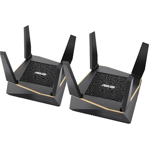 Asus RT-AX92U, Tri-band WiFi 6 -reititin, 802.11ax, AX6100, 2-pack, musta