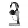 Satechi Aluminum USB 3.0 Headphone Stand, kuulokejalusta USB-hubilla, Space Gray