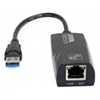 Microdata Gigabit Ethernet NIC 10/100/1000 USB 3.0 Realtek -verkkosovitin, musta