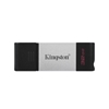 Kingston 32GB DataTraveler 80, USB 3.2 Gen1 -muistitikku, USB-C, hopea/musta