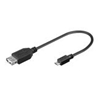 MicroConnect USB A naaras -> USB B Micro uros -adapterikaapeli, 0,2m, musta
