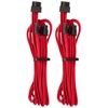 Corsair Premium Individually Sleeved PCIe Cables -kaapelisarja, Gen4, punainen/musta