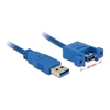 DeLock USB 3.0 Type-A male > USB 3.0 Type-A female panel-mount, 1m