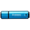 Kingston 64GB IronKey Vault Privacy 50C, salauksella varustettu USB 3.2 Gen 1 -muistitikku, Type-C, sin/must