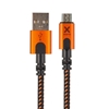 Xtorm Xtreme USB-A / Micro-USB -kaapeli, 1,5m, musta/oranssi