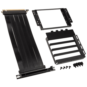 Lian Li O11D-1X-4 Riser Card -kaapeli + PCI-rauta, PCIE 4.0, musta