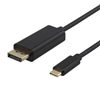 Deltaco USB-C - DisplayPort-kaapeli, 2m, 4K 60Hz, musta