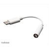 Akasa USB Type-C to 3.5 mm headphone jack adapter, 10cm, white