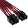 Corsair Premium Individually Sleeved 12+4pin PCIe Gen 5 Type-4 600W 12VHPWR -kaapeli, punainen/musta - kuva 2
