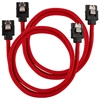 Corsair Premium Sleeved SATA 6Gbps -kaapelisarja, 60cm, punainen/musta