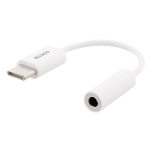 Deltaco (Outlet) USB Type-C -> 3.5mm -adapteri, valkoinen