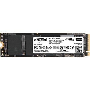 Crucial 1TB P1 M.2 SSD-levy, PCIe, NVMe, 2000/1700 MB/s