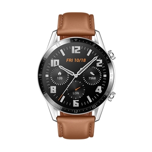 Huawei Watch GT 2 (46mm) -älykello, hopea/ruskea