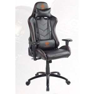 Deltaco Gaming GAM-052, keinonahkaverhoiltu pelituoli, musta/oranssi