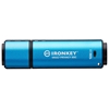 Kingston 128GB IronKey Vault Privacy 50C, salauksella varustettu USB 3.2 Gen 1 -muistitikku, Type-C, sin/must