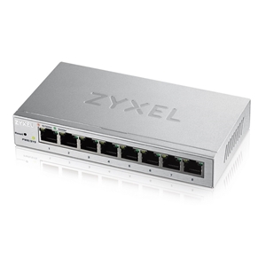 ZyXEL GS1200-8, 8-porttinen verkkohallittava Gigabit -kytkin, harmaa