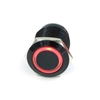 Phobya Vandal -kytkinpainike, 19mm, musta, punainen LED, palauttava