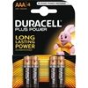 Duracell Plus Power AAA Alkaliparisto 4kpl, LR03 1,5V