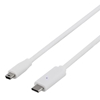 Deltaco USB 2.0 -kaapeli, Type C uros -> Type Mini-B uros, 1,5m, valkoinen