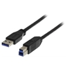 Deltaco USB 3.0 -kaapeli, A uros -> B uros, 2m, musta