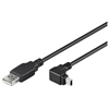 MicroConnect USB A - Mini USB B 5P, 1,8 metriä, 90 asteen kulma