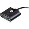 Aten US224 manuaalinen USB 2.0-kytkin, 2 tietok. 4 laitteelle, 1,8m, musta