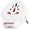 Skross Maailma -> Eurooppa USB -maa-adapteri, valkoinen