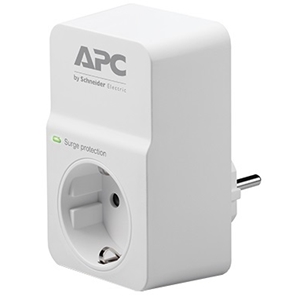 APC Essential SurgeArrest -ylijännitesuoja, 1 x uloslähtö, valkoinen