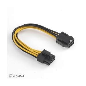 Akasa 6-pin PCI-E -> 8-pin ATX12V virta-adapteri
