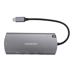 AXAGON HMC-6M2, USB 3.2 Gen 1 6-in-1 -hubi, 100W, hopea