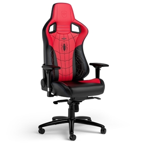 noblechairs EPIC Gaming Chair - Spider-Man Special Edition, keinonahkaverhoiltu pelituoli, musta/punainen