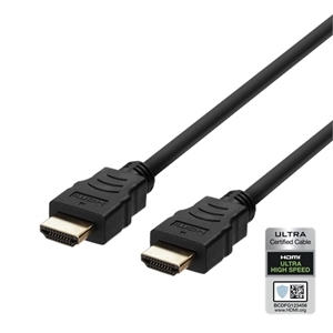 Deltaco ULTRA High Speed HDMI -kaapeli 48Gbps, 5m, musta