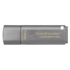Kingston 128GB DataTraveler Locker+ G3 -muistitikku, USB 3.0, harmaa
