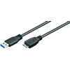 Deltaco USB 3.0-kaapeli, Type A uros - Type Micro B uros, 5m, musta