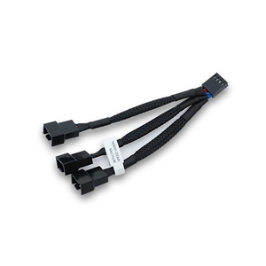 EK-Waterblocks EK-Cable Y-Splitter 3-Fan PWM -jakokaapeli tuulettimille, 10cm, musta