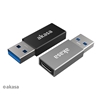 Akasa USB Type-A uros -> USB Type-C naaras -adapteri, 2-pack, musta/avaruudenharmaa