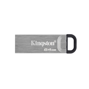 Kingston 64GB DataTraveler Kyson, USB 3.2 Gen1 -muistitikku, 200MB/s, harmaa/musta