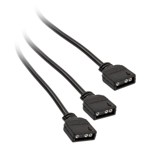 Kolink ARGB 3-pin Y-Splitter Cable -jakokaapeli, 30cm, musta