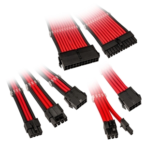 Kolink Core Adept Braided Cable Extension Kit - Red, jatkokaapelisarja
